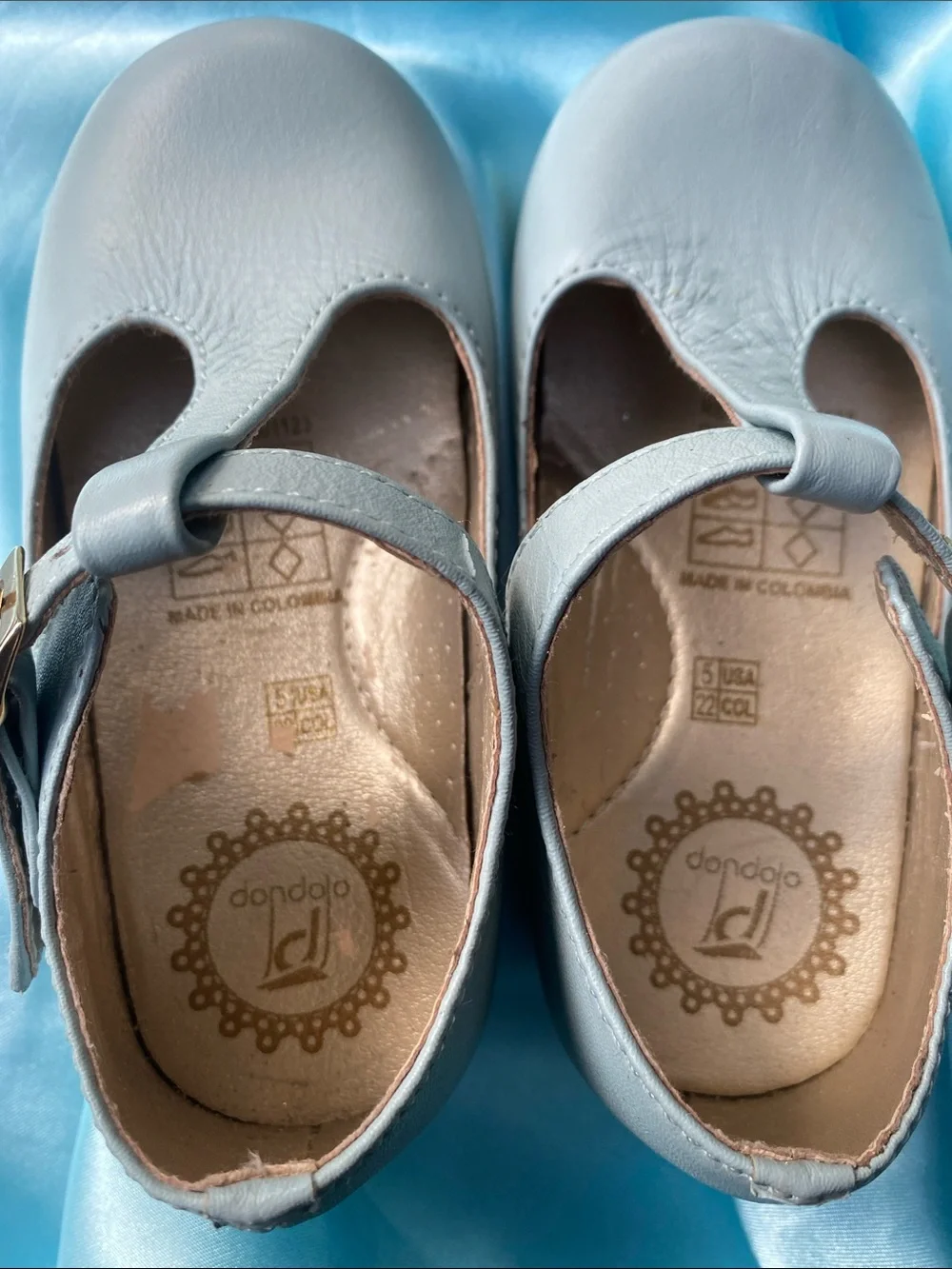 Dondolo T-Strap  Mary Jane Style Shoes - Light Blue